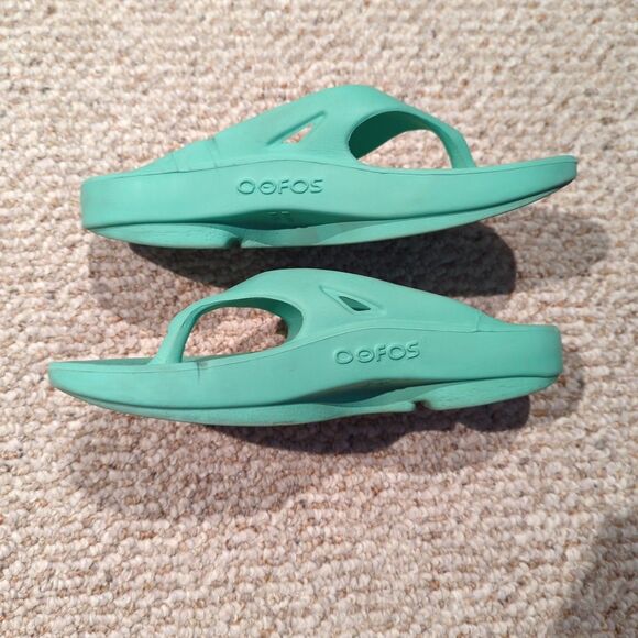 Oofos OOriginal Sandals Flip Flops Mens 3 Womens 5 Seafoam Green Recovery - Picture 4 of 7